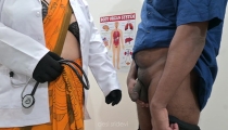 Doctor giving blowjob to patient student
