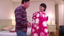 Naughty JAV Wife in Kimono Fucks Hard After Hot Asian Blowjob Passionately