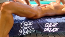 Beautiful MILF gets an oil massage by the pool that ends with cumshot and cum play