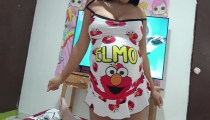 Stepcousin Keli in Her Elmo Pajamas, Wanting to Suck Dick