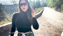 Mia Veloure gives a blowjob in public to a stranger until she gets her milk💦 out