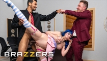 BRAZZERS – Jewelz Blu Turns Retirement Party Into A Double Cock Office Fuckfest With Van Wylde And Alex Jones