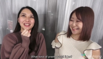 Horny Lounge Girls, Mio Yoshikawa and Asuka Suzumura in a Lesbian Show