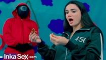 Squid Game – Victoria Camargo Brazilian Breaks the Cookie in the Squid Game and Gets Fucked by Her Meaty Pink Pussy.