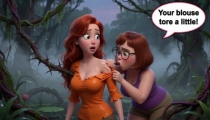 Two Stunning Women Lose Their Clothes in a Dark Swamp Searching for Their Friend and End up Naked in the Mud (ai Generated)
