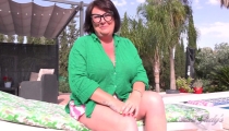 Auntjudys – a Naughty Poolside Interview with Busty British MILF Jojo Robinson