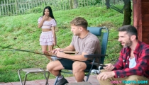 BIG CATCH – Girl fucks two fishermen on the nature