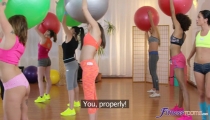 Fitness Rooms – Gym MILF and Students Have Passionate Lesbian Threesome