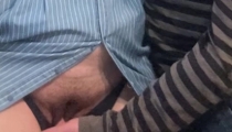 Hot Babe Lets Me Rub Her Hairy Pussy