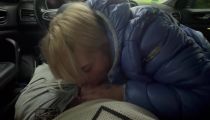 Outdoor Car Blowjob Cumshot Deep Throat Squirt Couple Blonde MILF Squirt