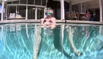 Overunderwater Pool Shots and a Long, Slow-mo Outdoor Shower