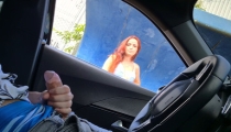 Risky Handjob When Driving I Called Beautiful Redhead to See My Cock Until I Cum!